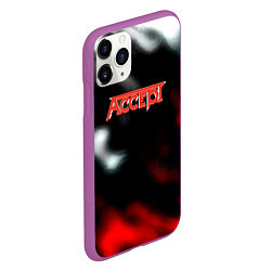 Чехол iPhone 11 Pro матовый Accept rock steel, цвет: 3D-фиолетовый — фото 2