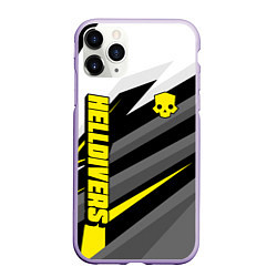 Чехол iPhone 11 Pro матовый Helldivers 2 - yellow uniform, цвет: 3D-светло-сиреневый