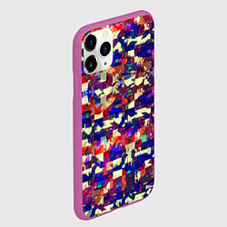 Чехол iPhone 11 Pro матовый Разноцветные осколки стекла, цвет: 3D-фиолетовый — фото 2