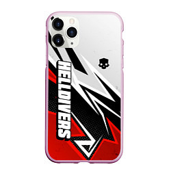 Чехол iPhone 11 Pro матовый Helldivers 2: White x Red, цвет: 3D-розовый
