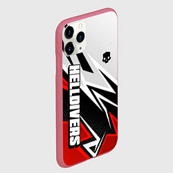 Чехол iPhone 11 Pro матовый Helldivers 2: White x Red, цвет: 3D-малиновый — фото 2