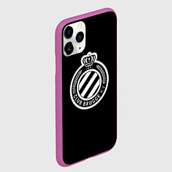 Чехол iPhone 11 Pro матовый Брюгге fc club белое лого, цвет: 3D-фиолетовый — фото 2