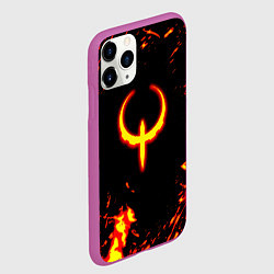 Чехол iPhone 11 Pro матовый Quake fire logo, цвет: 3D-фиолетовый — фото 2