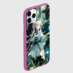 Чехол iPhone 11 Pro матовый Sousou no Frieren Фрирен butterfly, цвет: 3D-фиолетовый — фото 2