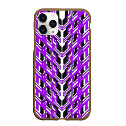 Чехол iPhone 11 Pro матовый Фиолетовая техно броня, цвет: 3D-коричневый