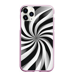 Чехол iPhone 11 Pro матовый Оптическое путешествие, цвет: 3D-розовый