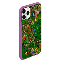 Чехол iPhone 11 Pro матовый Карта из Героев 3, цвет: 3D-фиолетовый — фото 2