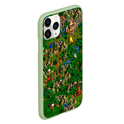 Чехол iPhone 11 Pro матовый Карта из Героев 3, цвет: 3D-салатовый — фото 2