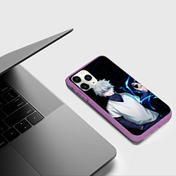 Чехол iPhone 11 Pro матовый Киллуа Золдик из Охотника, цвет: 3D-фиолетовый — фото 2