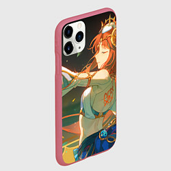 Чехол iPhone 11 Pro матовый Genshin Impact Nilou smile, цвет: 3D-малиновый — фото 2