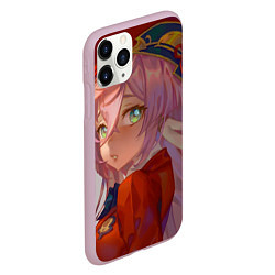 Чехол iPhone 11 Pro матовый Genshin Impact Янь Фэй cute, цвет: 3D-розовый — фото 2