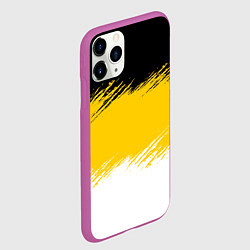 Чехол iPhone 11 Pro матовый Имперский флаг России штриховка, цвет: 3D-фиолетовый — фото 2