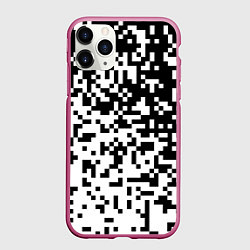 Чехол iPhone 11 Pro матовый Камуфляж городской, цвет: 3D-малиновый