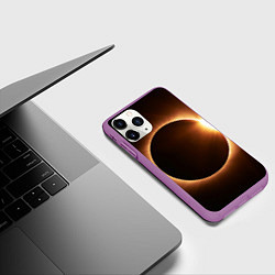 Чехол iPhone 11 Pro матовый Полнолуние, цвет: 3D-фиолетовый — фото 2