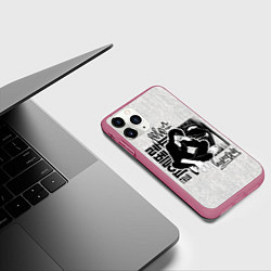 Чехол iPhone 11 Pro матовый Solo leveling street black, цвет: 3D-малиновый — фото 2
