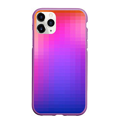 Чехол iPhone 11 Pro матовый Gradient 8-bit, цвет: 3D-фиолетовый