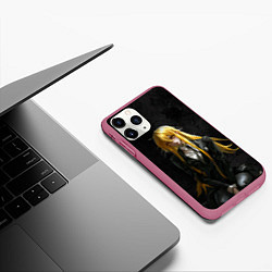 Чехол iPhone 11 Pro матовый Гидо - Ведьма и чудовище, цвет: 3D-малиновый — фото 2