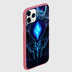 Чехол iPhone 11 Pro матовый Магическая синяя абстракция, цвет: 3D-малиновый — фото 2