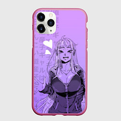 Чехол iPhone 11 Pro матовый Девушка - Досанко гяру чудо как милы, цвет: 3D-малиновый