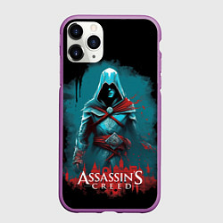 Чехол iPhone 11 Pro матовый Assassins creed синий дым, цвет: 3D-фиолетовый