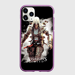 Чехол iPhone 11 Pro матовый Assassins creed белая пыль, цвет: 3D-фиолетовый