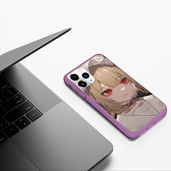 Чехол iPhone 11 Pro матовый Touhou Project Flandre милая, цвет: 3D-фиолетовый — фото 2