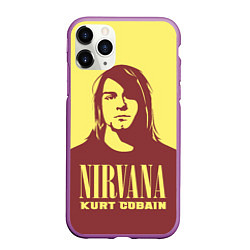 Чехол iPhone 11 Pro матовый Kurt Cobain Nirvana, цвет: 3D-фиолетовый