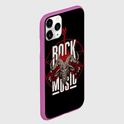 Чехол iPhone 11 Pro матовый Рок музыка - тяжёлый рок, цвет: 3D-фиолетовый — фото 2