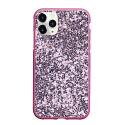 Чехол iPhone 11 Pro матовый Сине-розовый текстура камень, цвет: 3D-малиновый