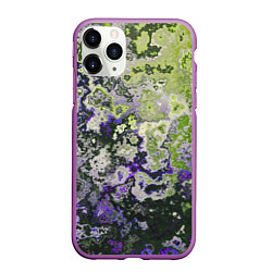 Чехол iPhone 11 Pro матовый Абстрактный эффект ржавчины, цвет: 3D-фиолетовый