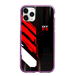 Чехол iPhone 11 Pro матовый Nissan GTR - Cyber, цвет: 3D-фиолетовый