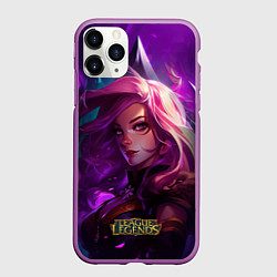 Чехол iPhone 11 Pro матовый League of Legends Kaisa Kda style, цвет: 3D-фиолетовый