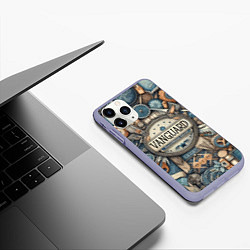 Чехол iPhone 11 Pro матовый Vanguard composition - ai art, цвет: 3D-светло-сиреневый — фото 2