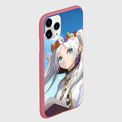 Чехол iPhone 11 Pro матовый Фрирен c Ферн вместе, цвет: 3D-малиновый — фото 2