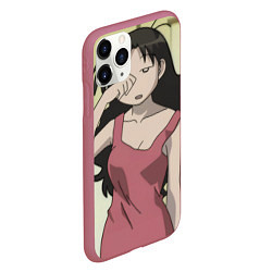 Чехол iPhone 11 Pro матовый Azumanga Daioh Юкари Танидзаки, цвет: 3D-малиновый — фото 2