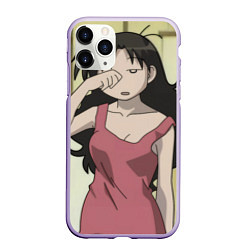 Чехол iPhone 11 Pro матовый Azumanga Daioh Юкари Танидзаки, цвет: 3D-светло-сиреневый