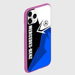 Чехол iPhone 11 Pro матовый Мерседес - синяя униформа, цвет: 3D-фиолетовый — фото 2