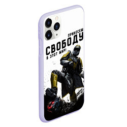 Чехол iPhone 11 Pro матовый Helldivers 2: Свобода, цвет: 3D-светло-сиреневый — фото 2
