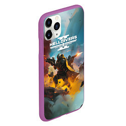Чехол iPhone 11 Pro матовый Helldivers 2 art for the game, цвет: 3D-фиолетовый — фото 2