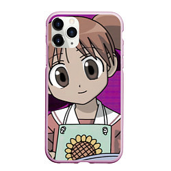 Чехол iPhone 11 Pro матовый Azumanga Daioh Тиё Михама, цвет: 3D-розовый