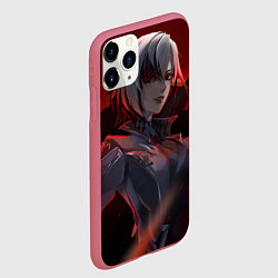 Чехол iPhone 11 Pro матовый Genshin Impact Арлекино red, цвет: 3D-малиновый — фото 2