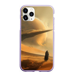 Чехол iPhone 11 Pro матовый Пустыня и космический корабль - Дюна, цвет: 3D-светло-сиреневый