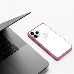 Чехол iPhone 11 Pro матовый Zxc face, цвет: 3D-малиновый — фото 2