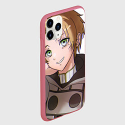 Чехол iPhone 11 Pro матовый Реинкарнация Безработного Рудеус, цвет: 3D-малиновый — фото 2