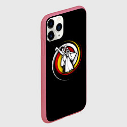 Чехол iPhone 11 Pro матовый Осетия танец, цвет: 3D-малиновый — фото 2