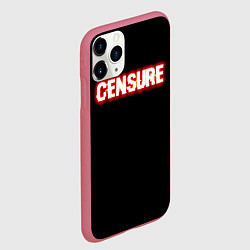 Чехол iPhone 11 Pro матовый Цензура в артефактах, цвет: 3D-малиновый — фото 2