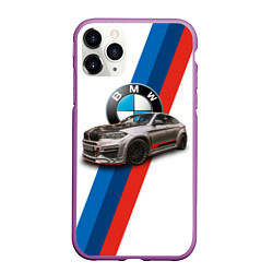 Чехол iPhone 11 Pro матовый Немецкий кроссовер BMW X6 M, цвет: 3D-фиолетовый