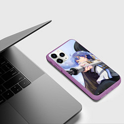 Чехол iPhone 11 Pro матовый Реинкарнация Безработного Roxy, цвет: 3D-фиолетовый — фото 2