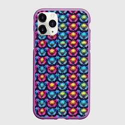 Чехол iPhone 11 Pro матовый Furry color anime animal faces, цвет: 3D-фиолетовый