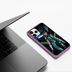 Чехол iPhone 11 Pro матовый Stellar Blade Eve в полный рост, цвет: 3D-фиолетовый — фото 2